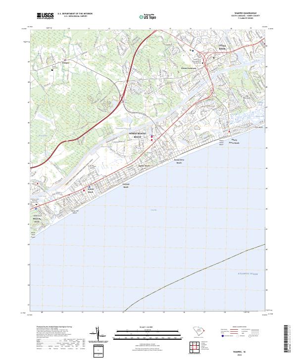 Wampee, SC — USGS 7.5-minute topo (2024)