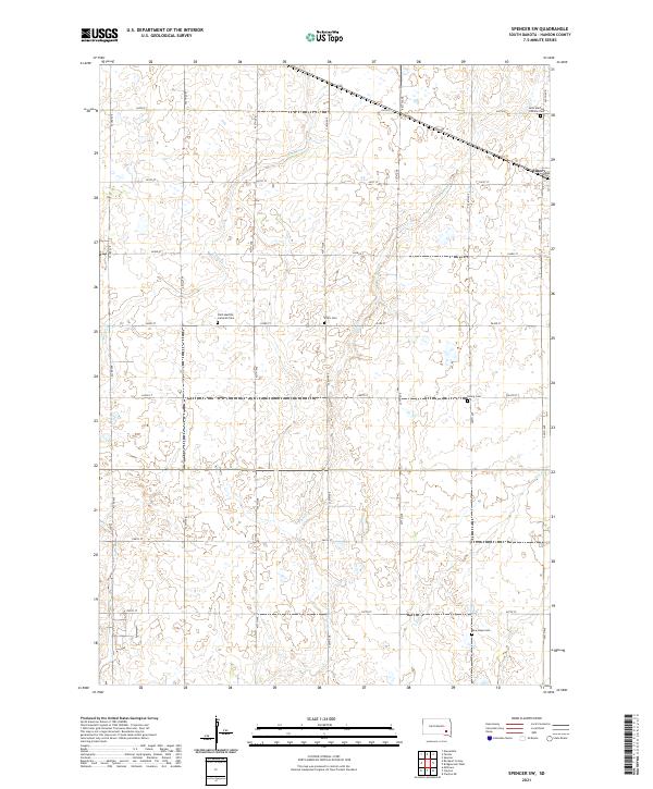 Spencer SW, SD — USGS 7.5-minute topo (2021)