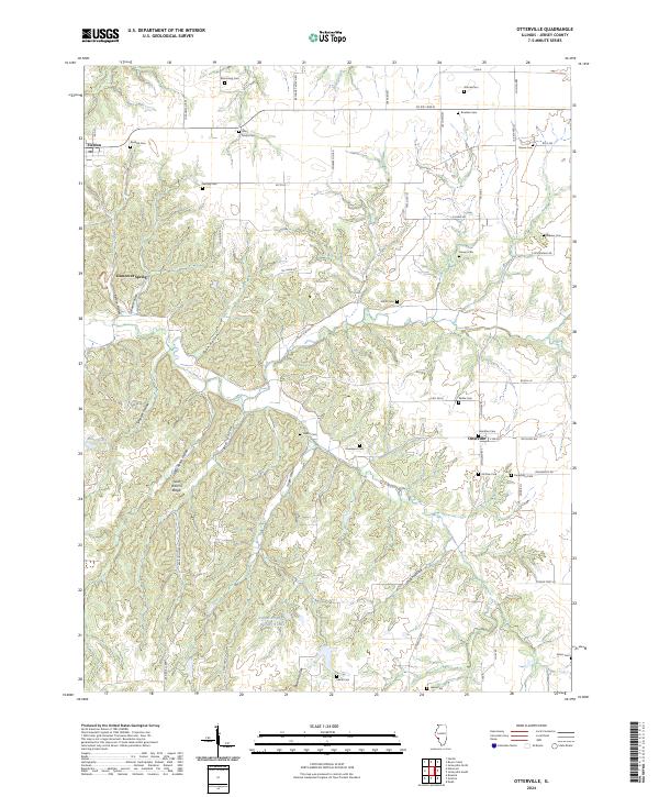 Otterville, IL — USGS 7.5-minute topo (2024)