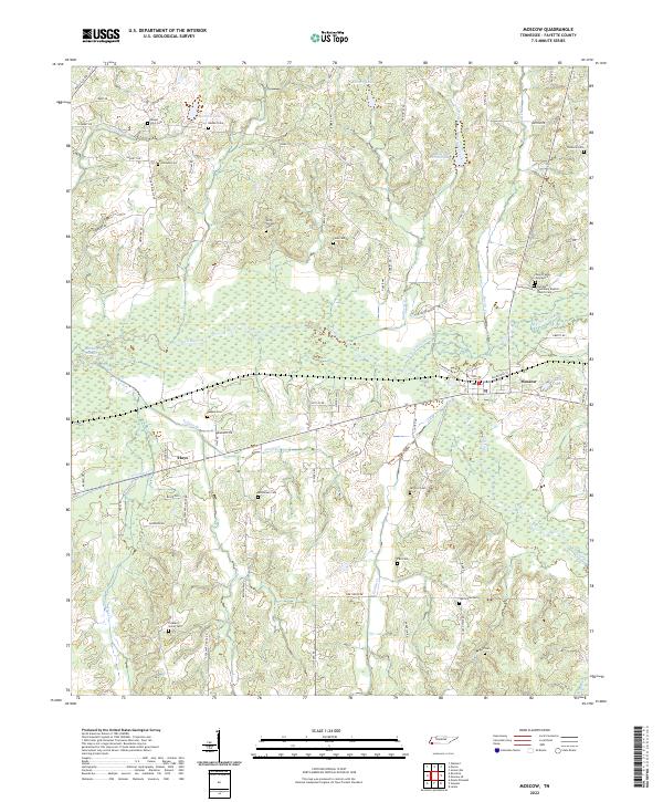 Moscow, TN — USGS 7.5-minute topo (2022)