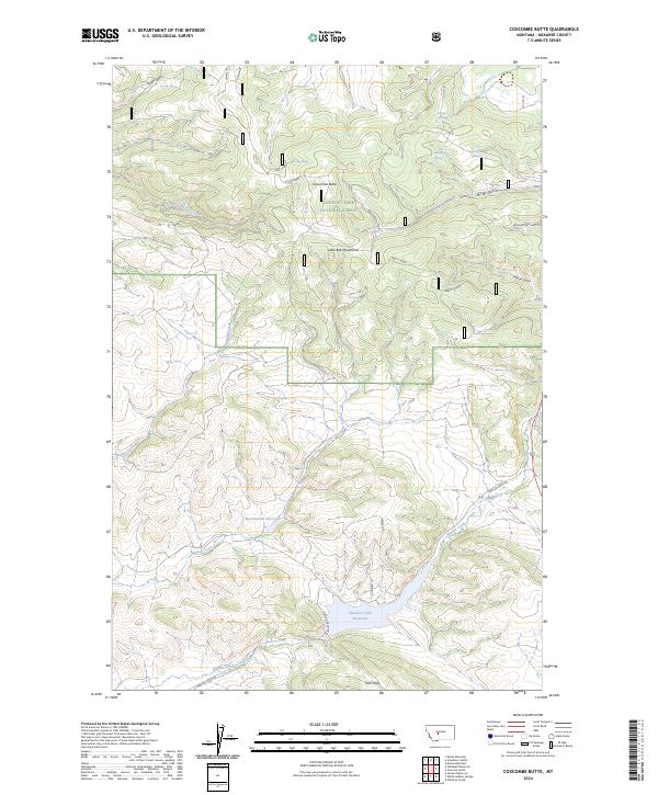Coxcombe Butte, MT — USGS 7.5-minute topo (2024)