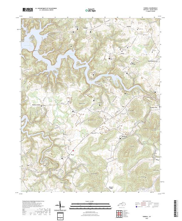 Parnell, KY — USGS 7.5-minute topo (2022)