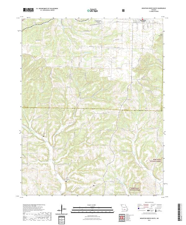 Mountain Grove South, MO — USGS 7.5-minute topo (2021)