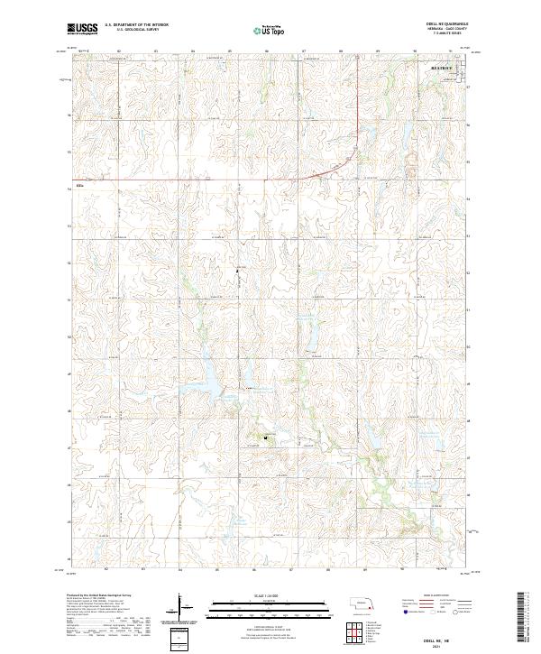 Odell NE, NE — USGS 7.5-minute topo (2021)