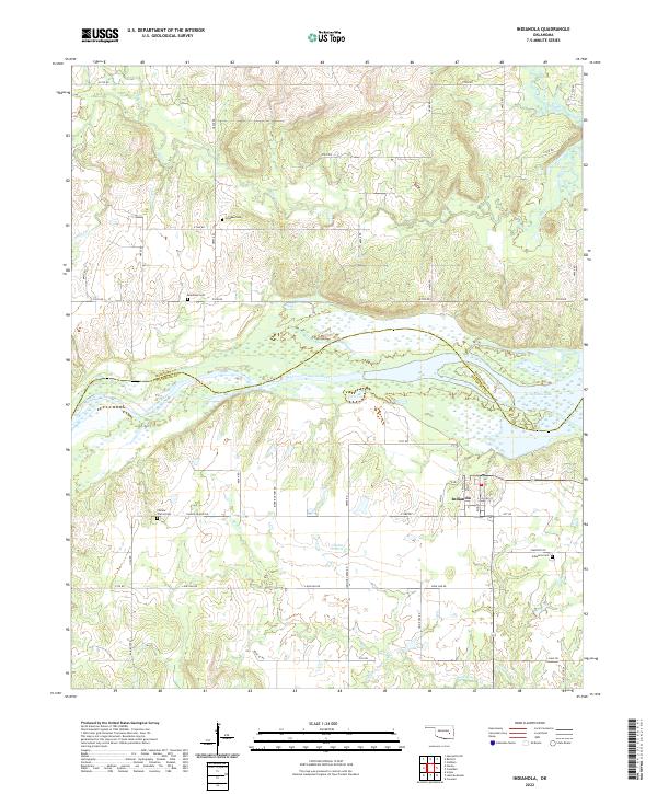 Indianola, OK — USGS 7.5-minute topo (2022)