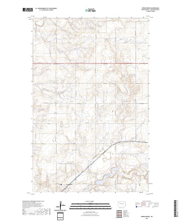 Spring Brook, ND — USGS 7.5-minute topo (2024)