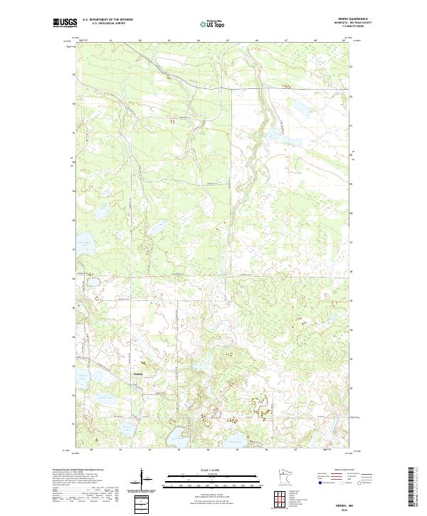 Nebish, MN — USGS 7.5-minute topo (2022)