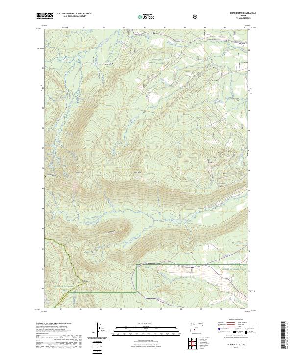 Burn Butte, OR — USGS 7.5-minute topo (2023)