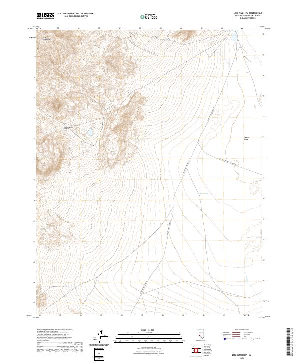Lida Wash NW, NV — USGS 7.5-minute topo (2021)