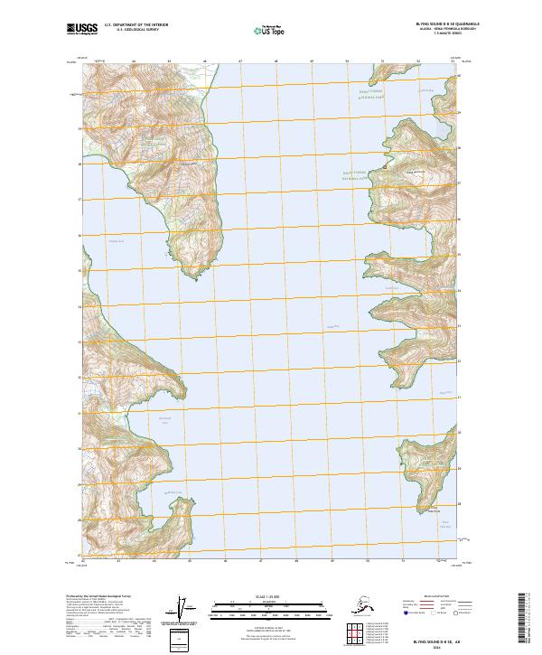 Blying Sound D-8 SE, AK — USGS 7.5-minute topo (2024)