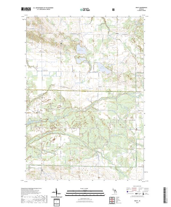Wiley, MI — USGS 7.5-minute topo (2023)