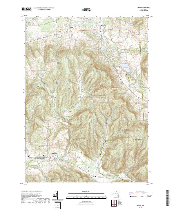 Dryden, NY — USGS 7.5-minute topo (2023)