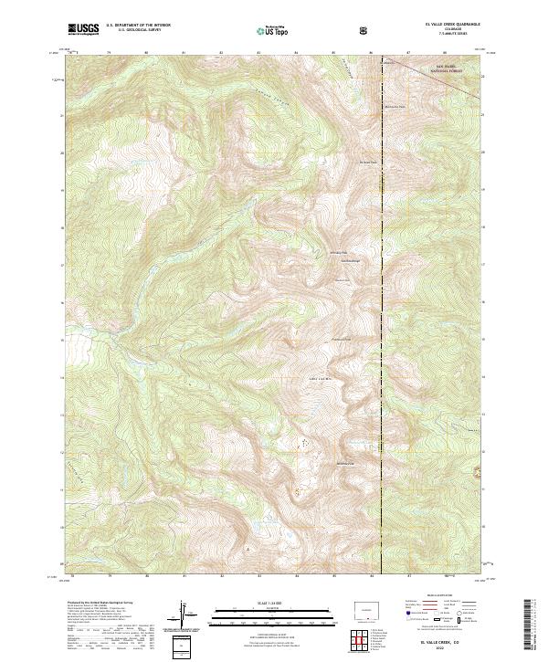 El Valle Creek, CO — USGS 7.5-minute topo (2022)