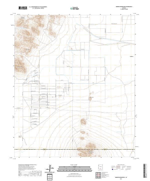 Greene Reservoir, AZ — USGS 7.5-minute topo (2021)