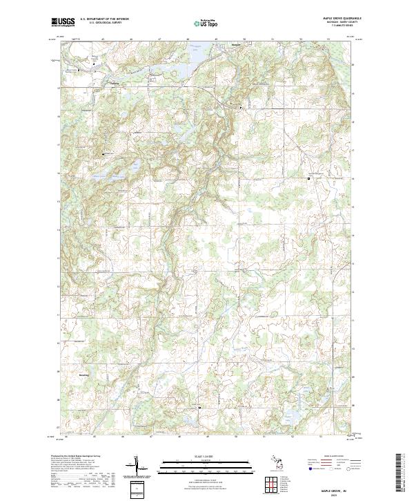 Maple Grove, MI — USGS 7.5-minute topo (2023)