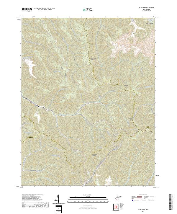 Pilot Knob, WV — USGS 7.5-minute topo (2023)
