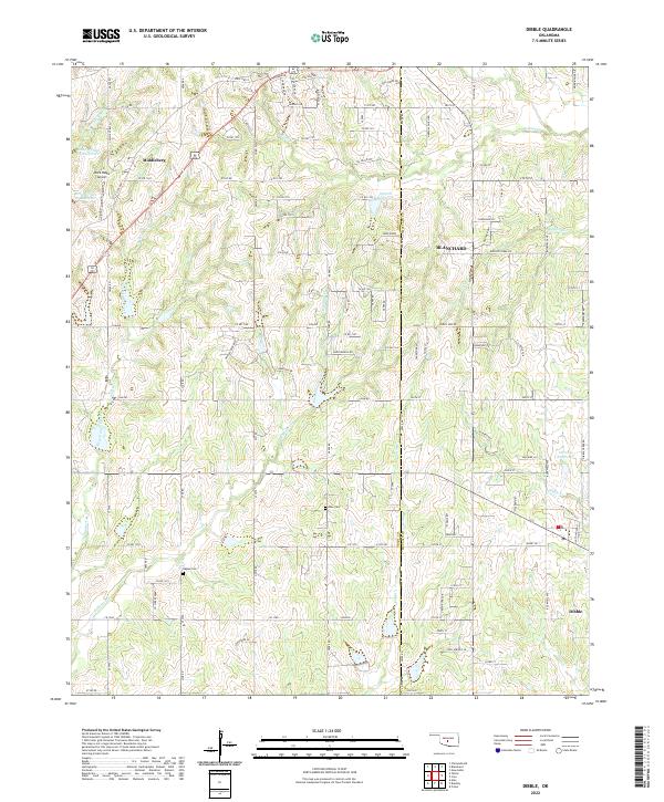 Dibble, OK — USGS 7.5-minute topo (2022)