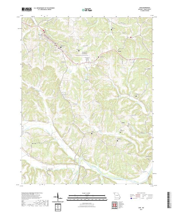 Linn, MO — USGS 7.5-minute topo (2021)