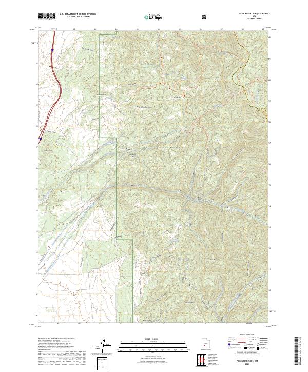 Pole Mountain, UT — USGS 7.5-minute topo (2023)