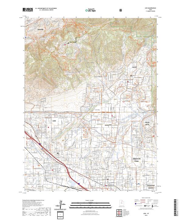 Lehi, UT — USGS 7.5-minute topo (2023)
