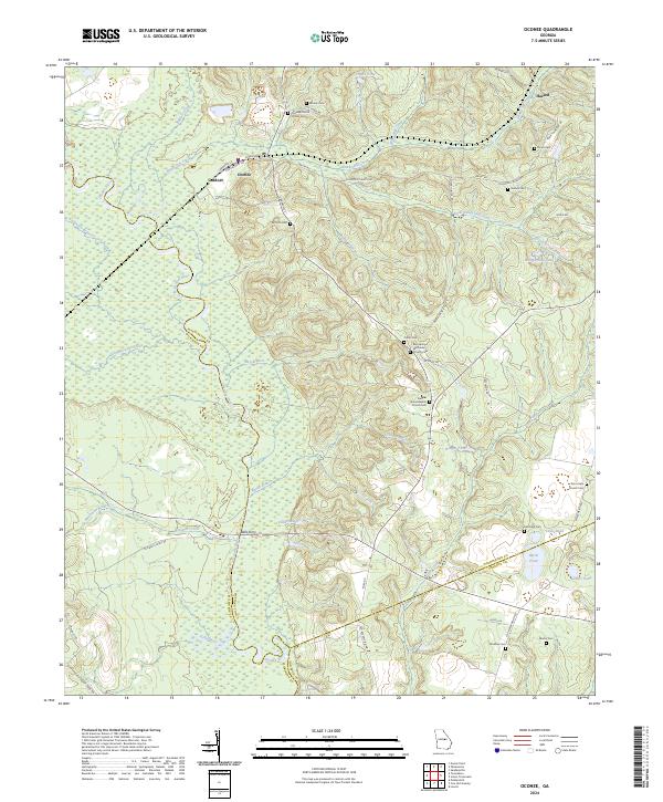 Oconee, GA — USGS 7.5-minute topo (2024)