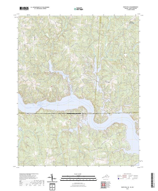 South Hill SE, VA-NC — USGS 7.5-minute topo (2022)