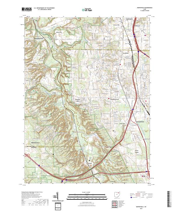 Northfield, OH — USGS 7.5-minute topo (2023)