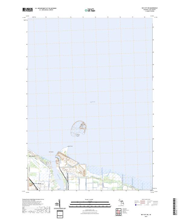 Bay City NE, MI — USGS 7.5-minute topo (2023)