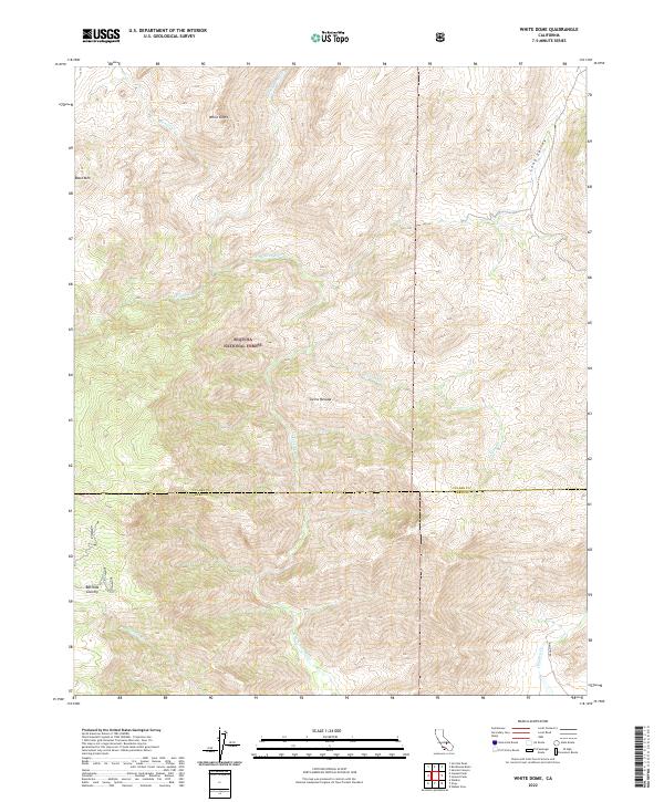 White Dome, CA — USGS 7.5-minute topo (2022)