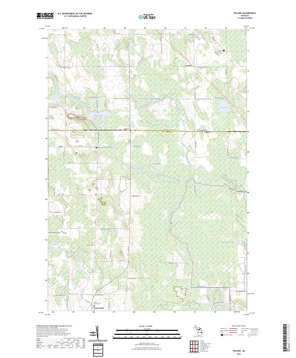 Polaski, MI — USGS 7.5-minute topo (2023)