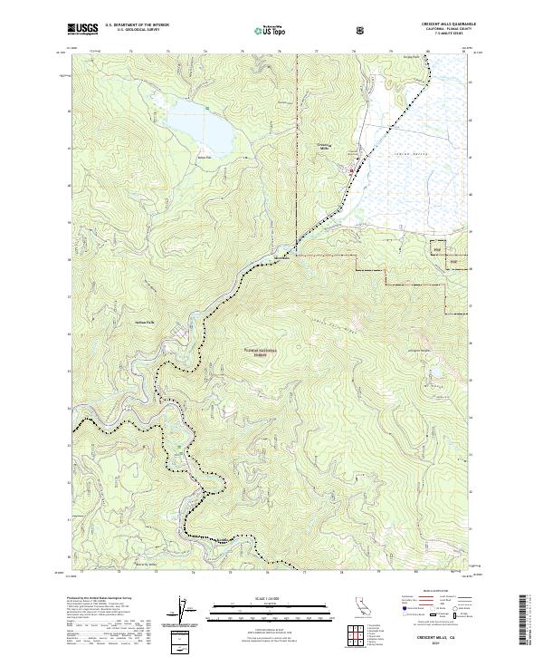 Crescent Mills, CA — USGS 7.5-minute topo (2021)