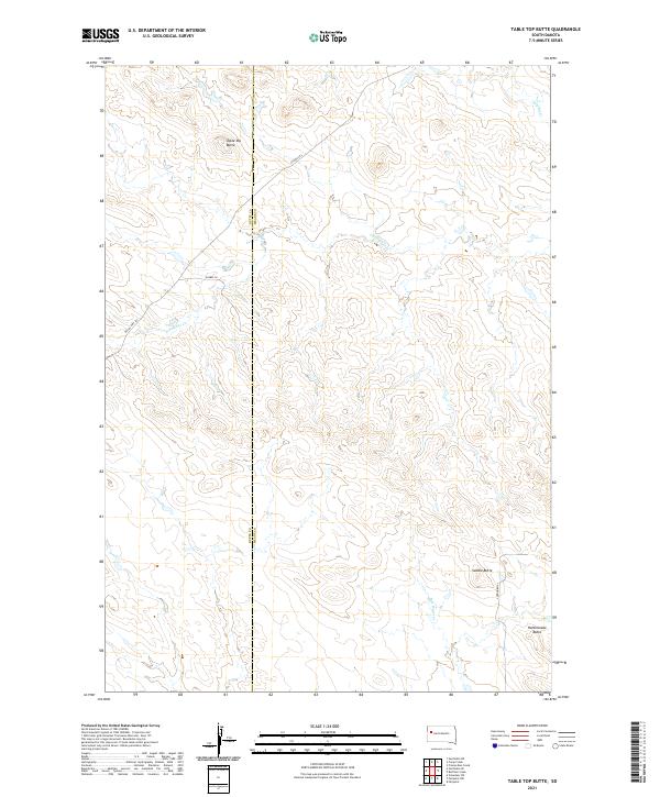 Table Top Butte, SD — USGS 7.5-minute topo (2021)