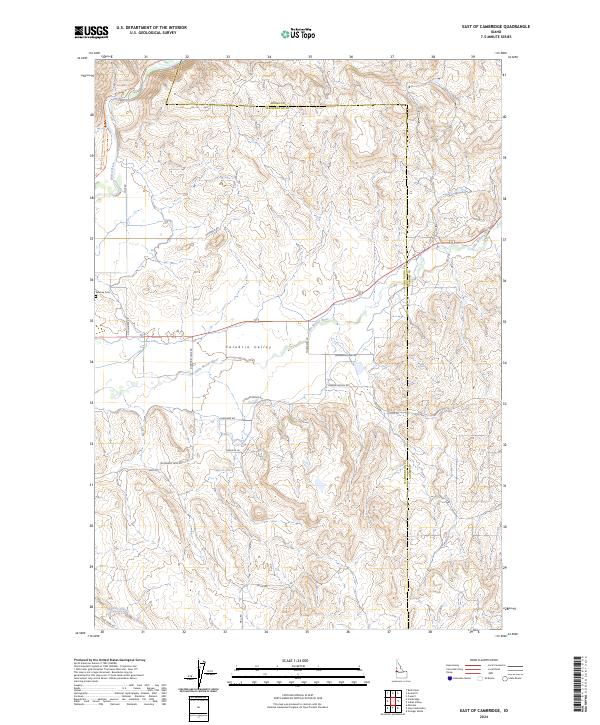 East of Cambridge, ID — USGS 7.5-minute topo (2024)
