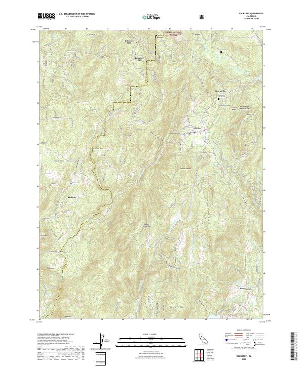 Rackerby, CA — USGS 7.5-minute topo (2022)