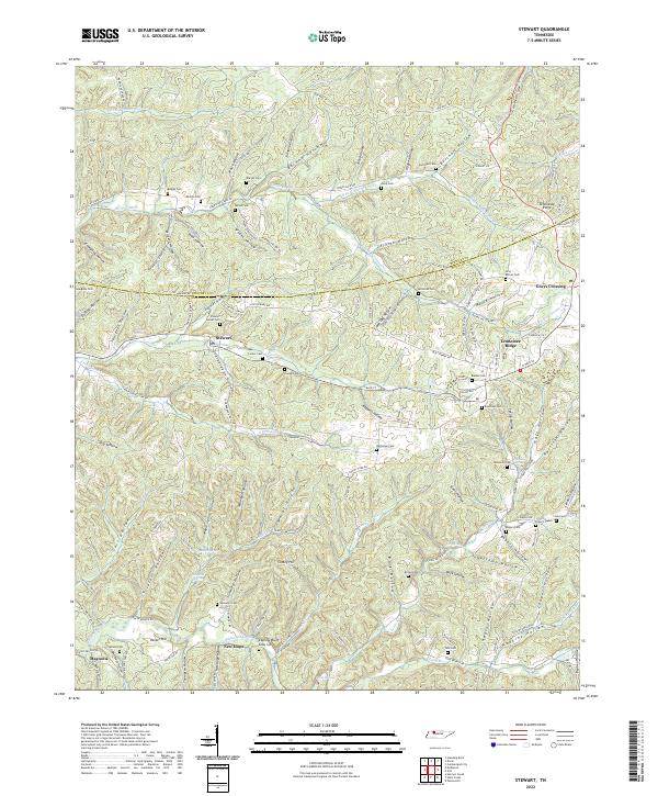 Stewart, TN — USGS 7.5-minute topo (2022)