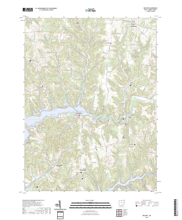 Dellroy, OH — USGS 7.5-minute topo (2023)