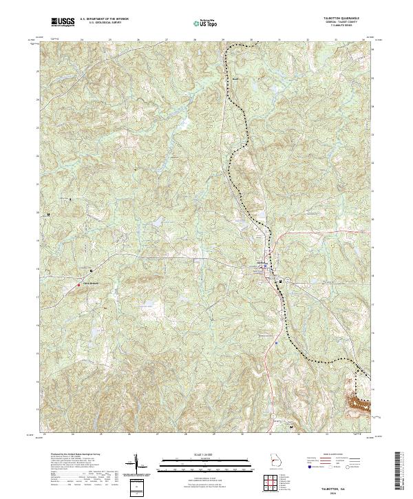 Talbotton, GA — USGS 7.5-minute topo (2024)
