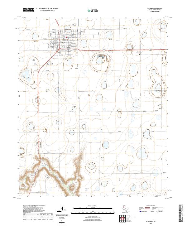 Floydada, TX — USGS 7.5-minute topo (2022)
