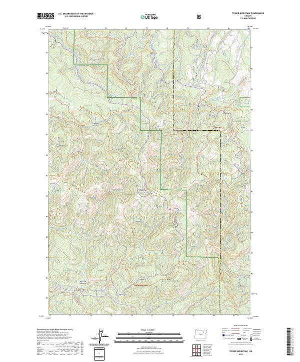 Tower Mountain, OR — USGS 7.5-minute topo (2023)