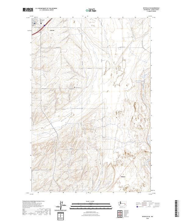 Ritzville SE, WA — USGS 7.5-minute topo (2023)