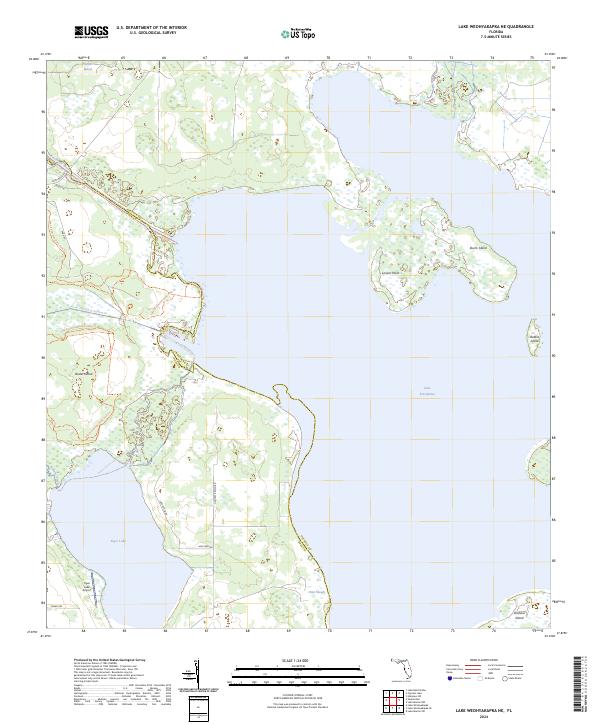 Lake Weohyakapka NE, FL — USGS 7.5-minute topo (2024)