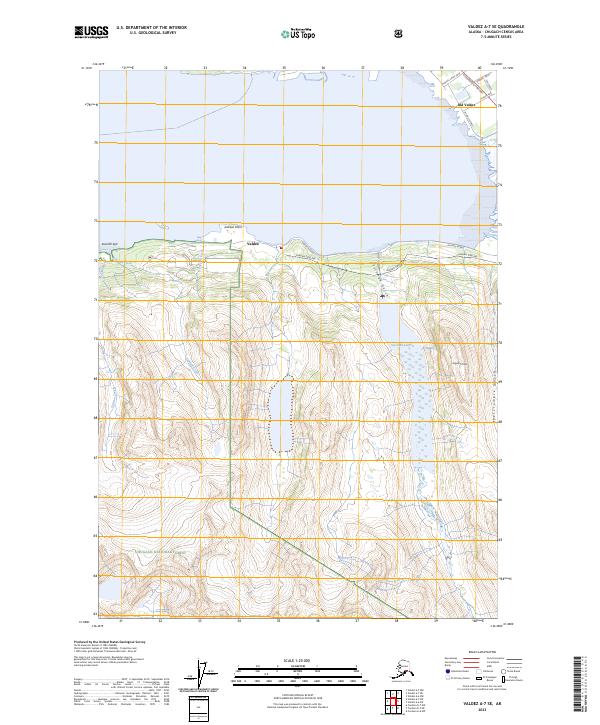 Valdez A-7 SE, AK — USGS 7.5-minute topo (2023)