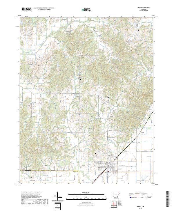 Rector, AR — USGS 7.5-minute topo (2024)