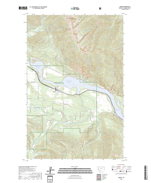 Heron, MT — USGS 7.5-minute topo (2024)