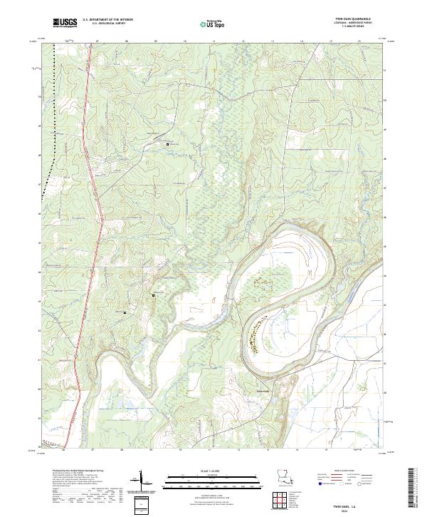 Twin Oaks, LA — USGS 7.5-minute topo (2024)