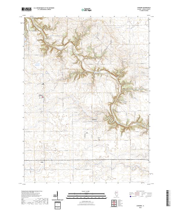 Leonore, IL — USGS 7.5-minute topo (2024)