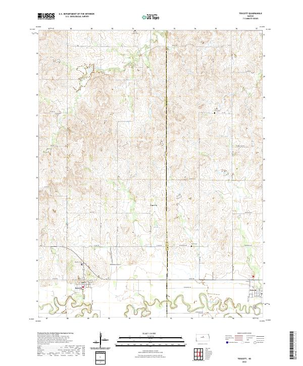 Tescott, KS — USGS 7.5-minute topo (2022)
