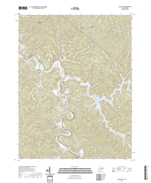Lavalette, WV — USGS 7.5-minute topo (2023)