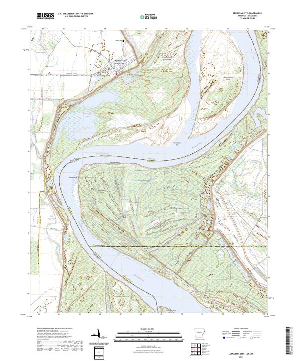 Arkansas City, AR-MS — USGS 7.5-minute topo (2024)