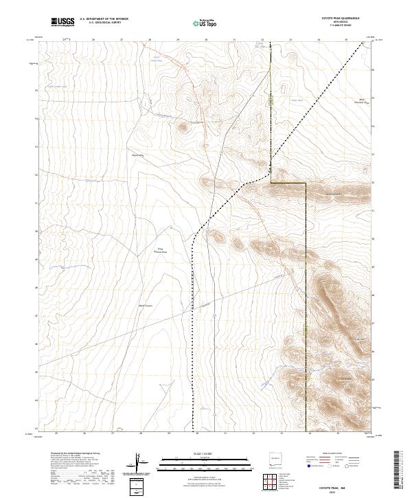 Coyote Peak, NM — USGS 7.5-minute topo (2023)